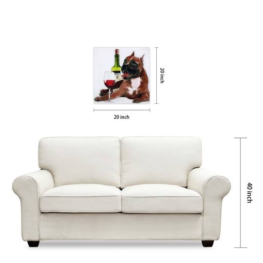 Empire Art Direct 20" x 20" Happy Hour Frameless Free Floating Printed Tempered Glass Wall Art